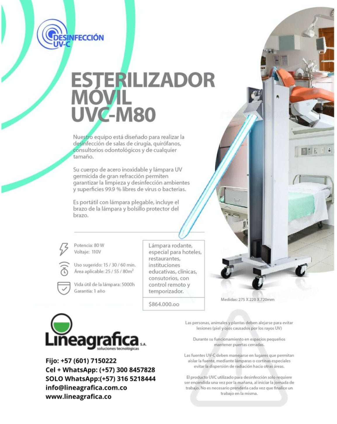 Esterilizador móvil UVC-M81