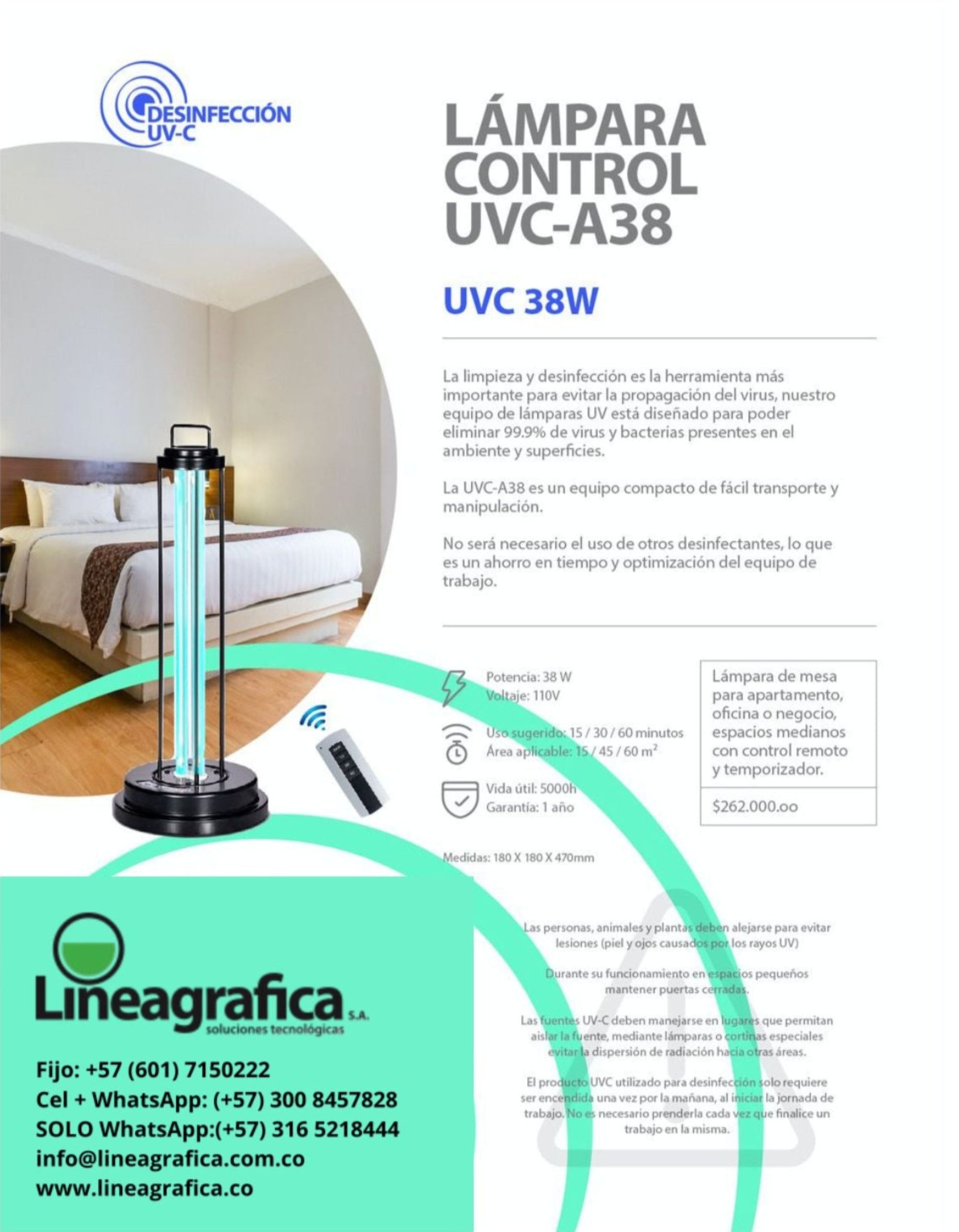 Lámpara UVC-A38