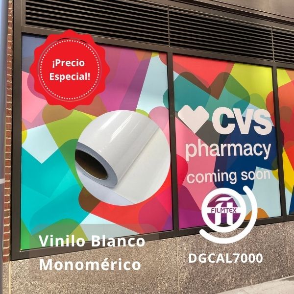 Vinilo Blanco Monomérico para impresión digital | Filmtex DGCAL 7000 |