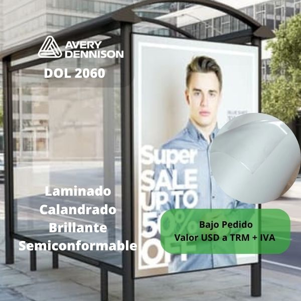 Laminado Avery DOL 2060 | Calandrado  Semiconformable Gloss | 1.37 x 45.77 m
