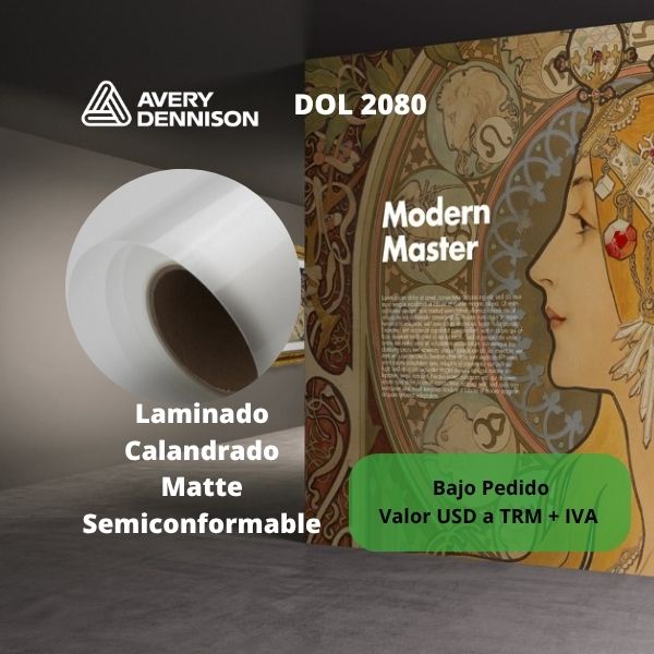 Laminado Avery DOL 2060 | Calandrado Semiconformable Matte | 1.37 x 45.77 m