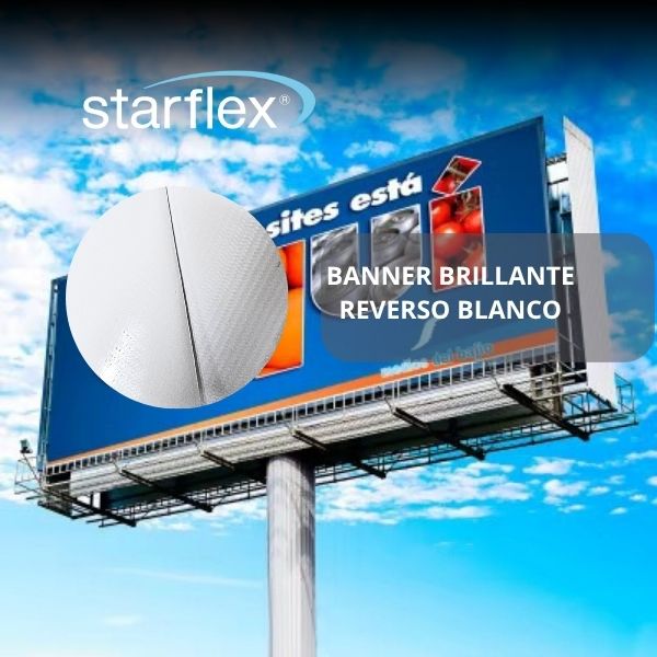 Banner 12oz Brillante Reverso Blanco  0.80X50