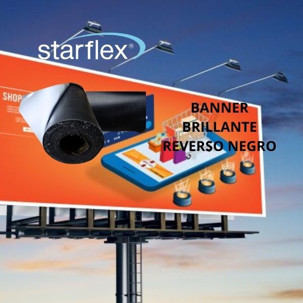 Banner 8oz Brillante Reverso Negro   1.60 x 65CR